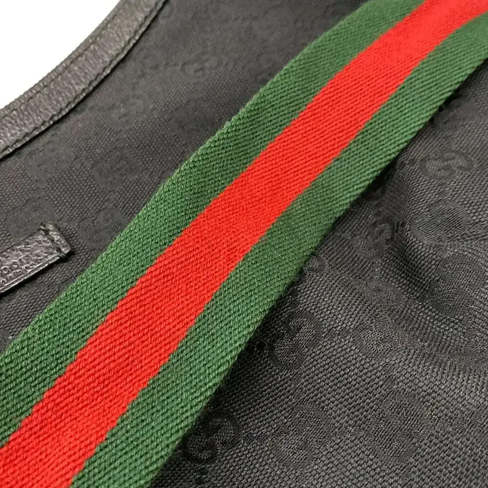Gucci GG Pattern, Shelly (Web) Shoulder Bag 181092 Black Green Red Jacquard